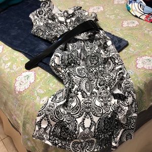 Cotton paisley, print, sleeveless dress 97% cotton by WD, New York size 8